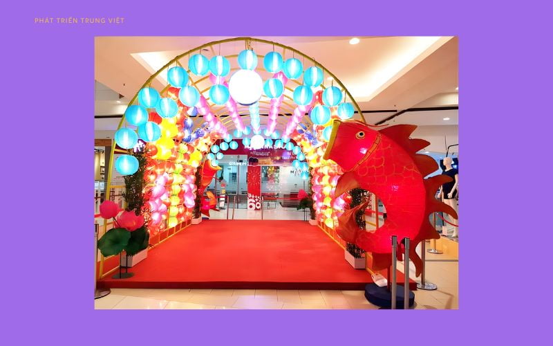 Cổng chào đèn lồng Trung thu 